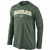 Baylor Bears Nike Wordmark Long Sleeve WEM T-Shirt - Green,baseball caps,new era cap wholesale,wholesale hats